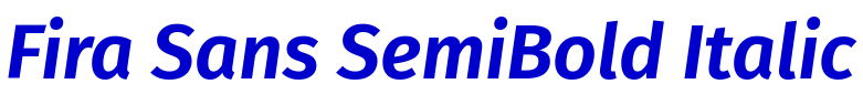 Fira Sans SemiBold Italic шрифт